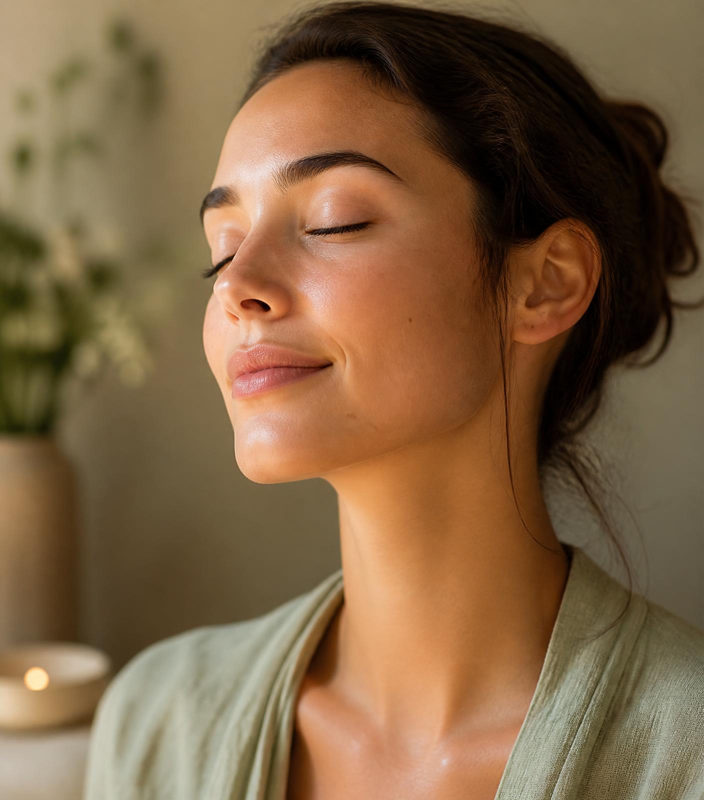 Client relaxing during an electrolysis treatment at Alpha Electrolysis